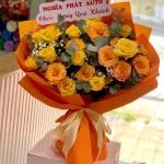 24082637 - bó hoa tone vàng cam rực rỡ