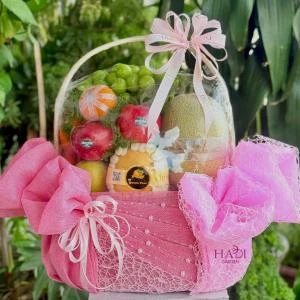 05092601 - giỏ trái cây tone hồng