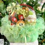 0109202638 - giỏ trái cây tone xanh bơ size đại