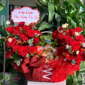 0109202616 - giỏ hoa trái cây sang trọng khai trương - tân gia