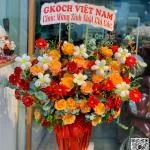 24082612 - giỏ hoa khai trương mix tulip rực rỡ
