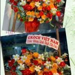 24082612 - giỏ hoa khai trương mix tulip rực rỡ