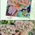 08092605 - bó hoa 1 mặt tone hồng