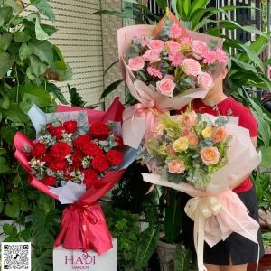 08092609 - hoa bó 1 mặt combo 3 bó