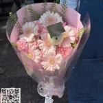 08092611 - bó hoa tốt nghiệp tone hồng