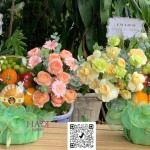 1410202627 - giỏ trái cây mix hoa size trung