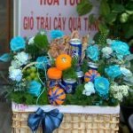 1410202628 - giỏ hoa mix trái cây - khô hải sản và bia