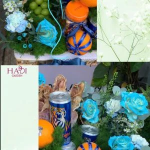 1410202628 - giỏ hoa mix trái cây - khô hải sản và bia