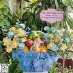 1410202632 - giỏ hoa mix trái cây tone xanh dương