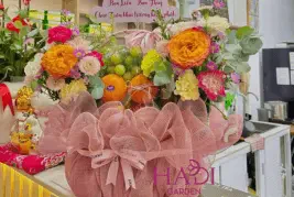 BST Giỏ Hoa Trái Cây Mừng Thọ Ấn Tượng Nhất Năm