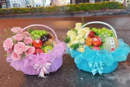 BST Giỏ Quà Hoa Trái Cây Tri Ân Thầy Cô 20/11 Cao Cấp, Sang Trọng, Ý Nghĩa