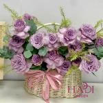 Giỏ hoa ohara tone tím