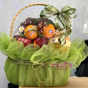 HD29 - Giỏ trái cây kính tone xanh bơ