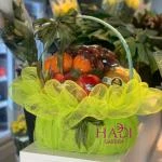 1809 - Giỏ trái cây tone xanh