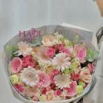 1809 - Bó hoa tone hồng xinh xẻo