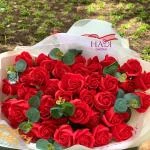 240925 - Bó hoa sáp thơm tone đỏ