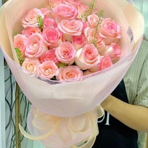 25102507 - Bó hoa hồng tone pastel