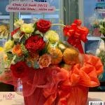 14112507 - giỏ trái cây mix hoa tone đỏ