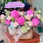 14112512 - giỏ hoa tone hồng pastel