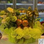2511202 - Giỏ trái cây 2 mặt mix hoa wíky nhập