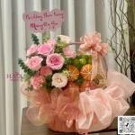 2511202527 - Giỏ trái cây 2 mặt mix hoa