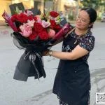 0112202501 - Bó hoa hồng ohara mix lyly kép sang trọng