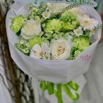 01122507 - Bó hoa tone xanh mint dịu mát