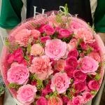 01122515 - Bó hoa tone hồng dịu dàng