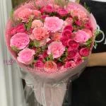 01122515 - Bó hoa tone hồng dịu dàng