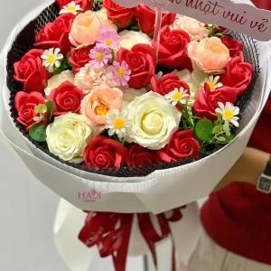 27122502 - Bó hoa sáp mix màu