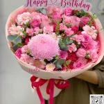 01012607 - bó hoa tone hồng pastel