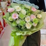 14112515- Bó hoa tone xanh mint