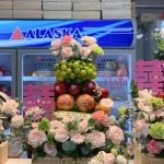 01012618 - 7 tráp cưới tone hồng tặng hoa cưới cầm tay