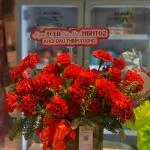 01012625 - Giỏ hoa tone đỏ