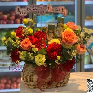 01012626 - giỏ hoa mix socola