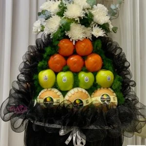412603 - giỏ trái cây chia buồn 1 mặt sang trọng