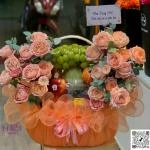 20012603 - giỏ trái cây full 2 mặt tone hồng pastel