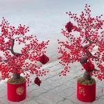 23022613 - hoa khai trương đào đông hiện đại