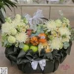 23022610 - Giỏ hoa trái cây chia buồn hiện đại