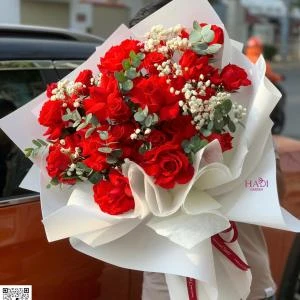 24022618 - bó hoa hồng đỏ Pháp sang trọng