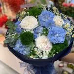 24022606 - bó hoa tone xanh dương tặng nam nữ