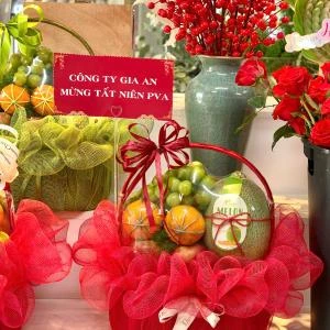 24022643 - giỏ trái cây tone đỏ 2 mặt