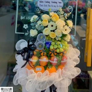 43202614 - Tháp trái cây chia buồn sang trọng