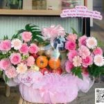 43202621 - giỏ trái cây tone hồng pastel