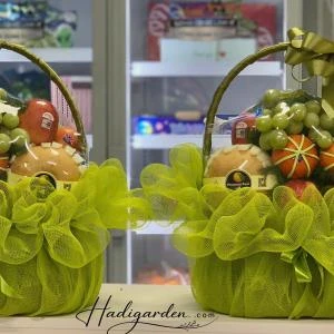 07042512 - giỏ trái cây tone xanh bơ