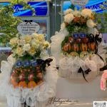 07042518 - tháp trái cây 1 mặt kính viếng