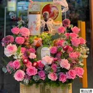 07042503 - Tráp cưới dạm ngõ hiện đại toen hồng đủ bộ lễ