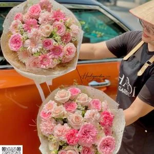26042615 - bó hoa tone hồng hottrend