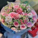 26042622 - bó hoa tone hồng