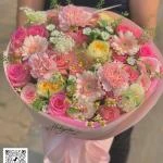 26042621 - bó hoa tone hồng pastel